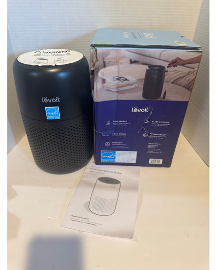 Levoit Core Mini-P Air Purifier Black HEPA Compact Bedroom NIB distressed box