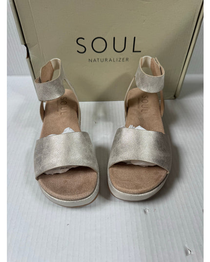 Soul Naturalizer Deara Women's Light Gold Platform Flat Sandal 6M