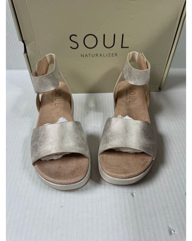 Soul Naturalizer Deara Women's Light Gold Platform Flat Sandal 6M