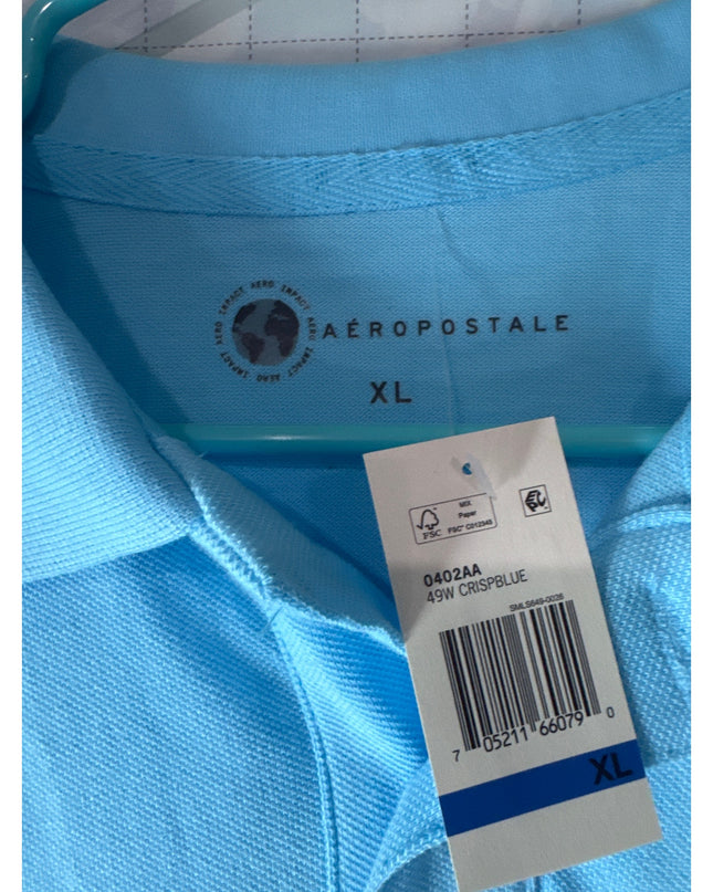 Aeropostale Men's Crisp Blue Polo Shirt Size XL New
