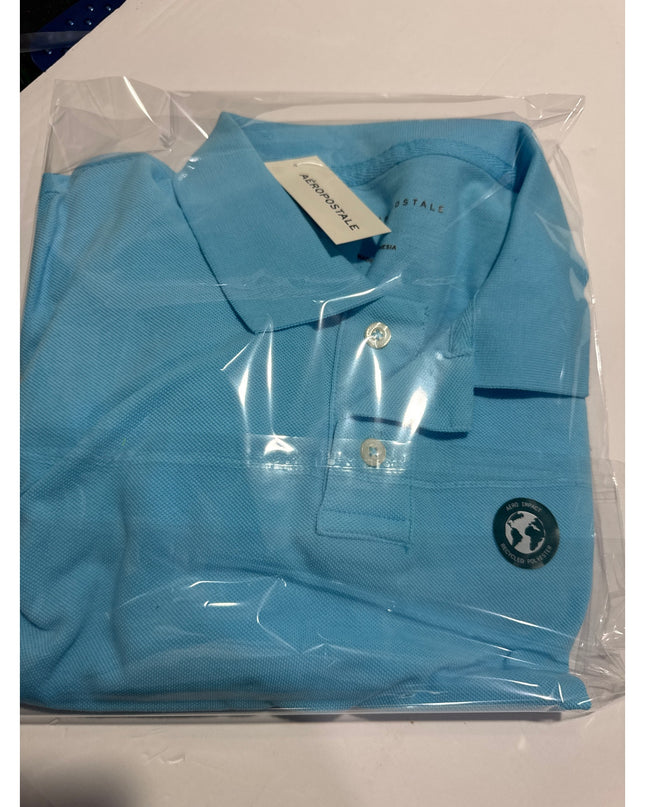 Aeropostale Men's Crisp Blue Polo Shirt Size XL New