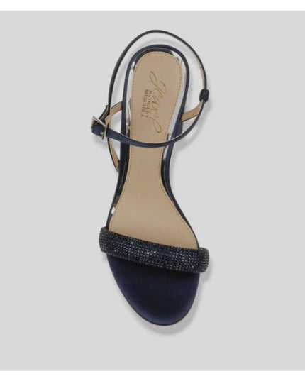 Jewel Badgley Mischka Earlene Navy Blue Sandals Women's Size 7 New