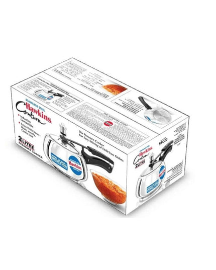 Hawkins Contura 2 Litre Pressure Cooker Silver STAINLESS STEELNIB