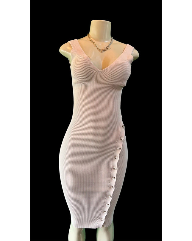 Women's Sleeveless Ribbed Midi  Dress Stretchy Viscose S M L new