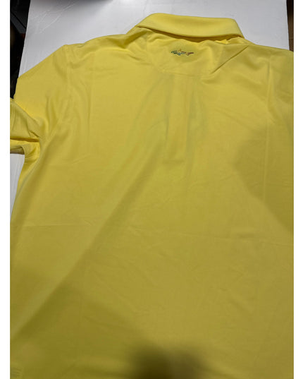 Greg Norman Freedom Micro Pique Men's Yellow Golf Polo Medium New