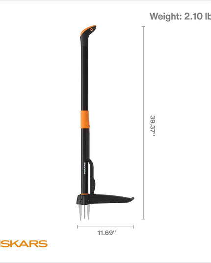 Fiskars 4-Claw Stand Up Weed Puller Tool, Gardening Hand Weeding Tool