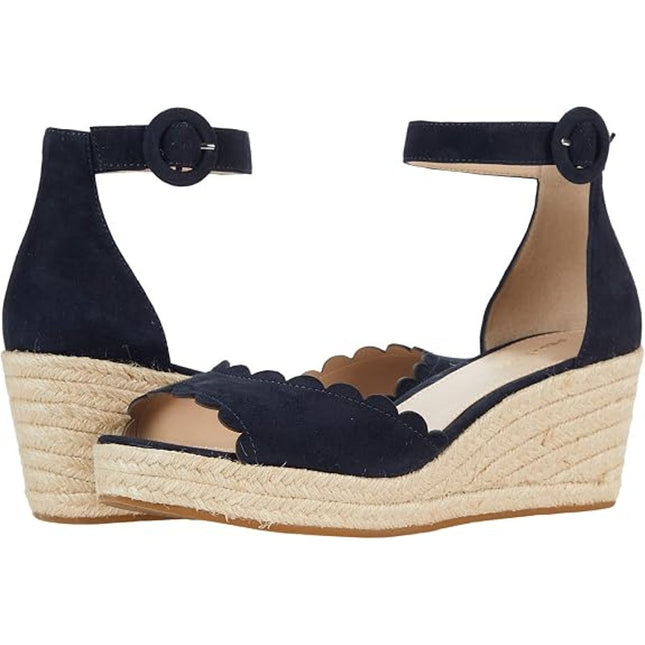Pelle Moda Krisa Espadrille Sandals Navy Blue Women's Size 11 New