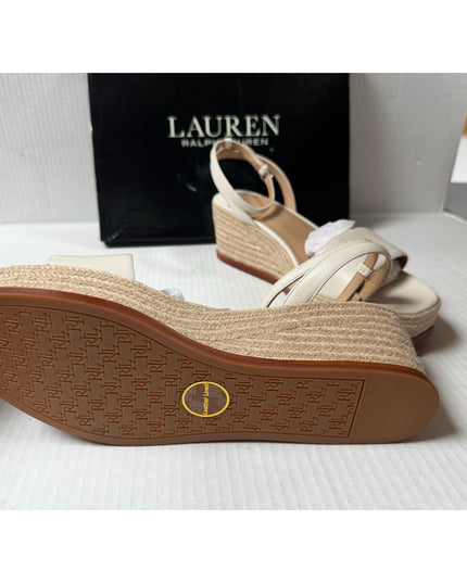 Lauren Ralph Lauren Leona Women's White Espadrille Size 10B New