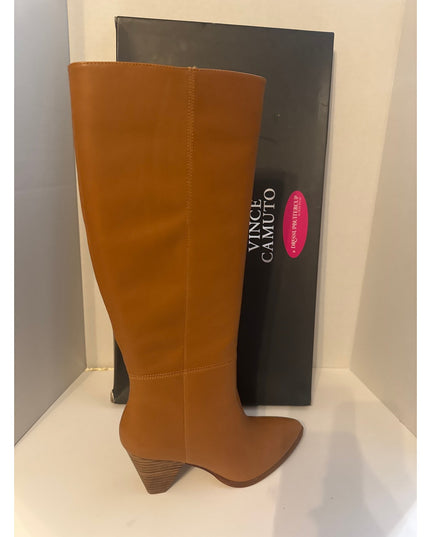 Vince Camuto Buttercup Knee High Boots Women 8M Golden Walnut