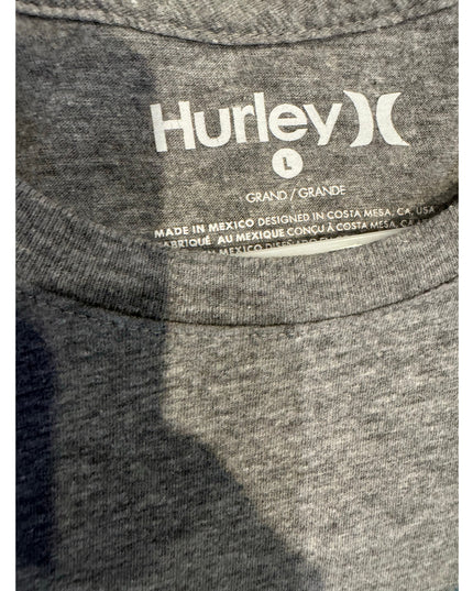 Hurley Icon Slash Push Through Men's Gray Heather T-Shirt Large