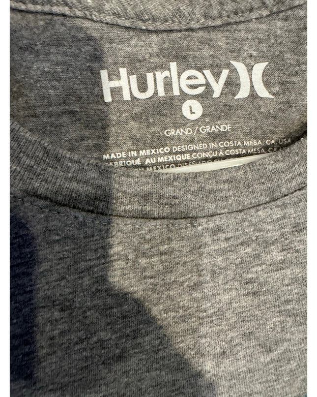 Hurley Icon Slash Push Through Men's Gray Heather T-Shirt Large