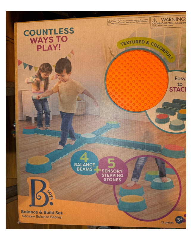 B. toys Sensory Balance Beams for Active Play Balance and Build Set new