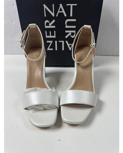Naturalizer womens Joy Heeled Sandal White leather size 9 M new