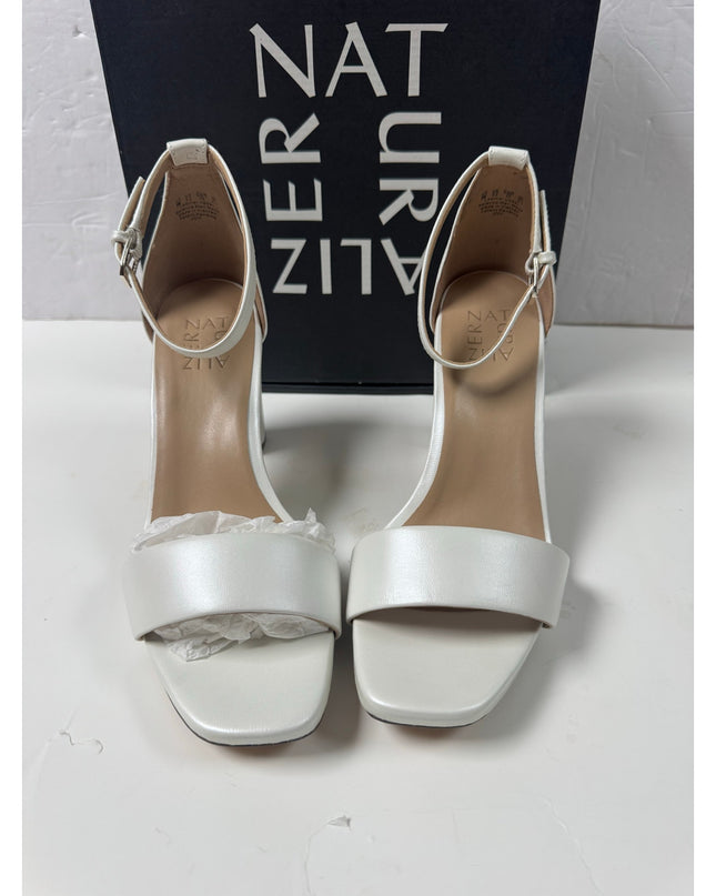 Naturalizer womens Joy Heeled Sandal White leather size 9 M new