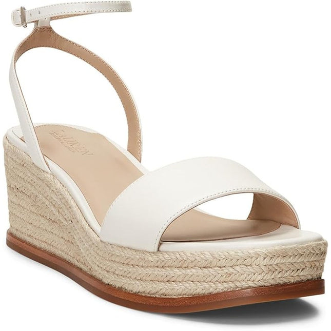 Lauren Ralph Lauren Leona Women's White Espadrille Size 10B New