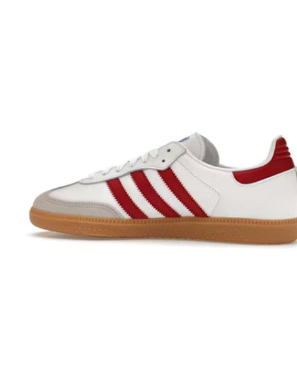 Adidas Samba OG Men's White Burgundy Leather Sneaker 13 NWOB