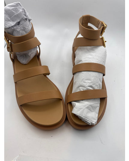 Lauren Ralph Lauren Kayleen Nappa Leather Sandals Buff Women's 6.5 New