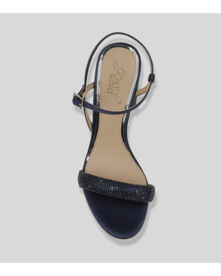 Jewel Badgley Mischka Earlene Navy Blue Sandals Women's Size 7 New