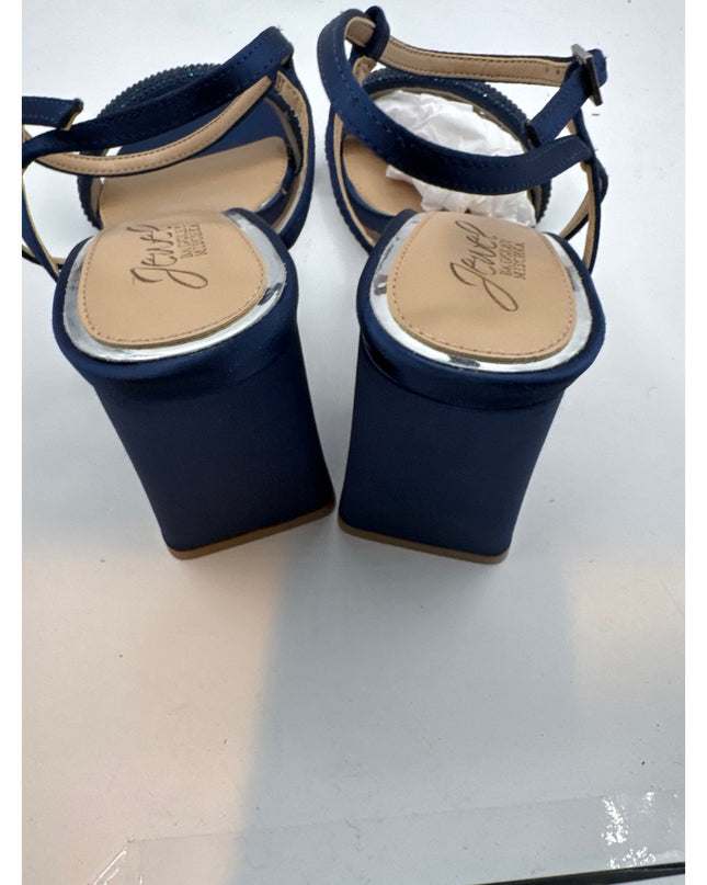 Jewel Badgley Mischka Earlene Navy Blue Sandals Women's Size 7 New