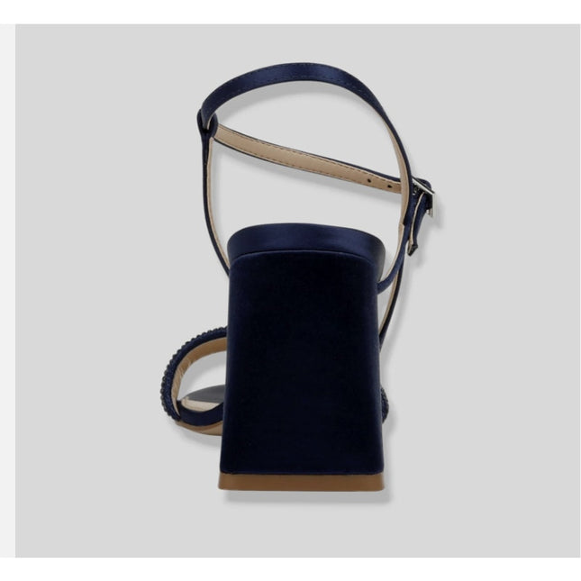 Jewel Badgley Mischka Earlene Navy Blue Sandals Women's Size 7 New