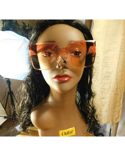 Cat Eye Sunglasses UV400 Women pink tent Lens pink Temple New