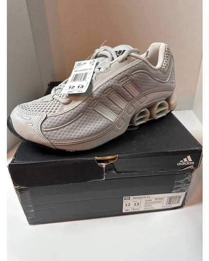 Adidas Megaride 01 Metallic Silver Gray Running Shoes Mens 12 Womens 13 Y2K