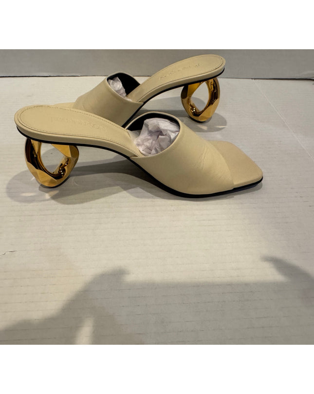 JW Anderson Chain Leather Mule Sandal White EU38 US8 NWOB