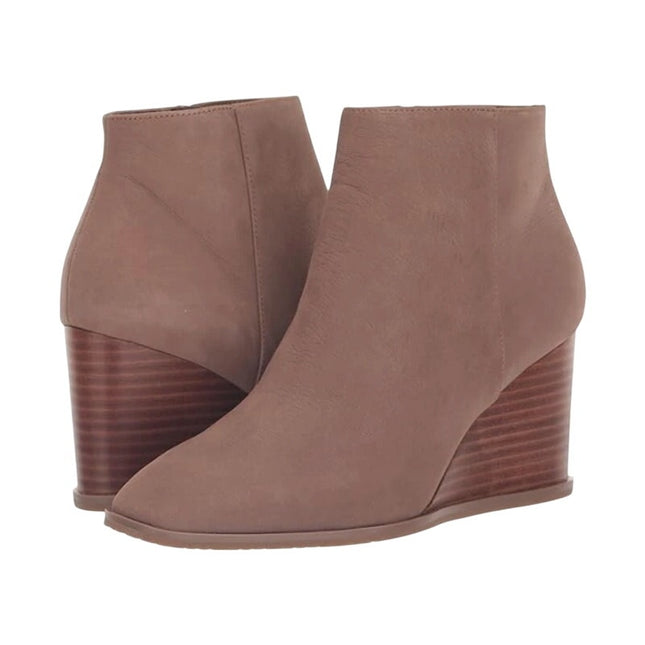 NYDJ Joan Women Mink Leather Wedge Bootie Size 9.5M Store Display