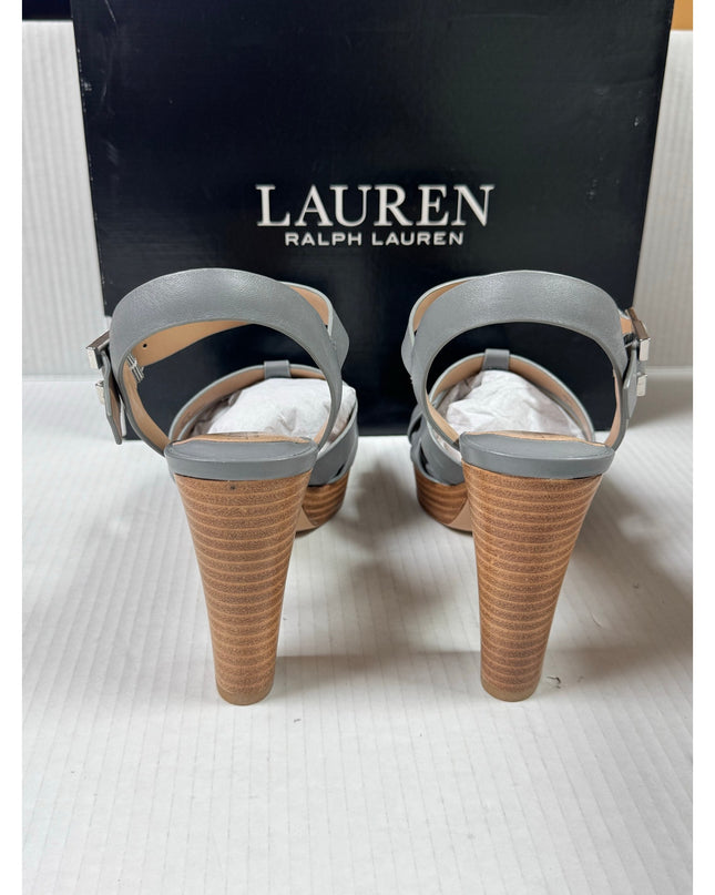 Lauren Ralph Lauren womens Soffia Nappa Leather Sandal 9b ocean new