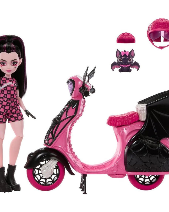 Monster High Draculaura Count Fabulous Vamptastic Scooter Set NIB