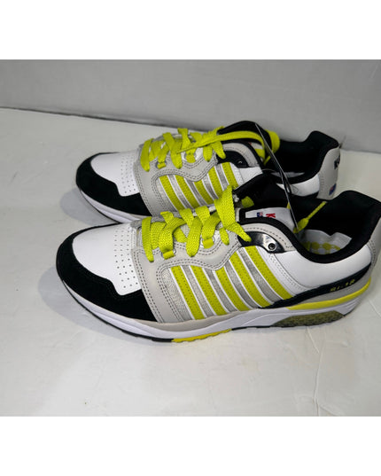 K-Swiss Rannell Men's White Black Gray Neon Sneaker Size 8.5 NWOB