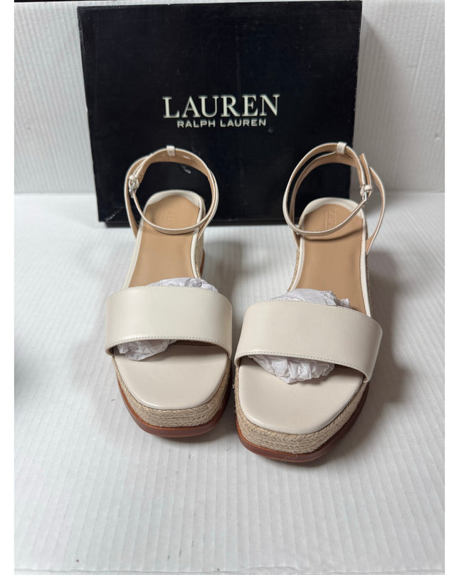 Lauren Ralph Lauren Leona Women's White Espadrille Size 10B New