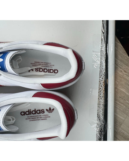 Adidas Samba OG Men's White Burgundy Leather Sneaker 13 NWOB