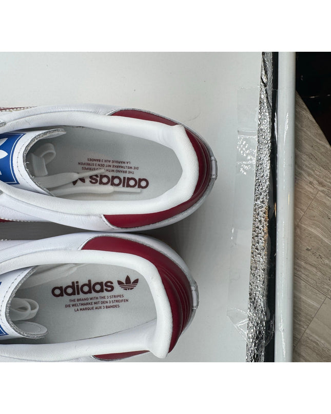 Adidas Samba OG Men's White Burgundy Leather Sneaker 13 NWOB