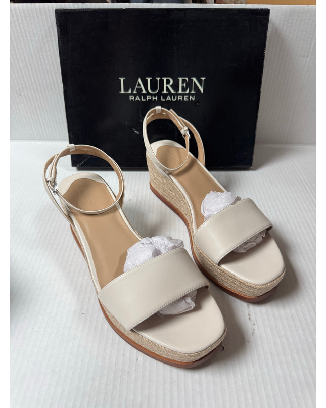 Lauren Ralph Lauren Leona Women's White Espadrille Size 10B New