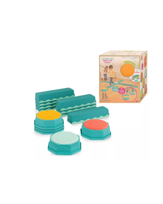 B. toys Sensory Balance Beams for Active Play Balance and Build Set new