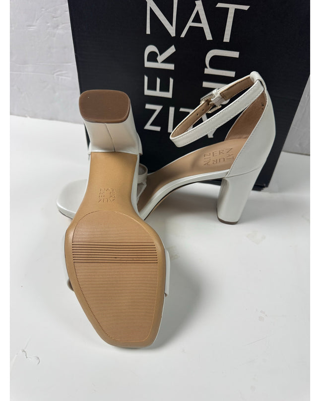 Naturalizer womens Joy Heeled Sandal White leather size 9 M new