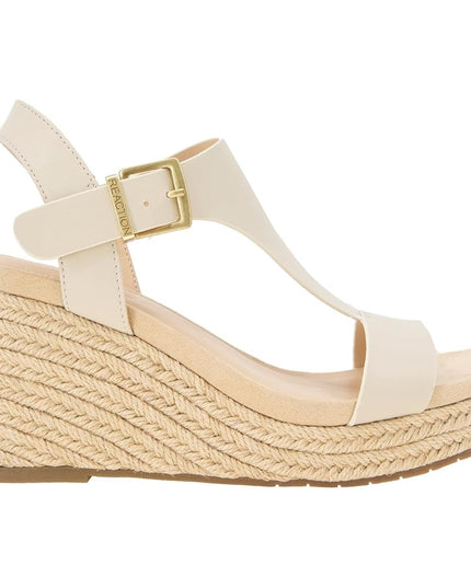 Kenneth Cole REACTION Women's Card T-strap Wedge White size 7.5 M