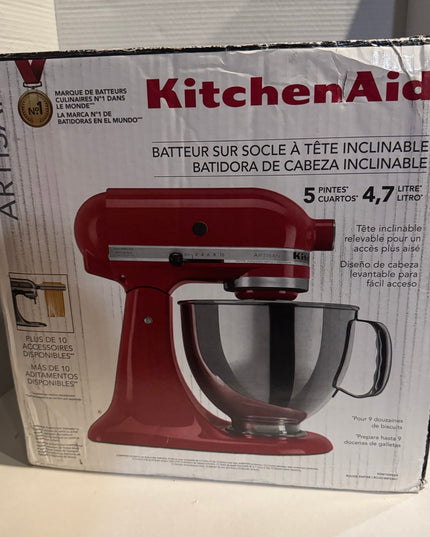 KitchenAid Deluxe 4.5 Qt Tilt-Head Stand Mixer Empire Red NIB
