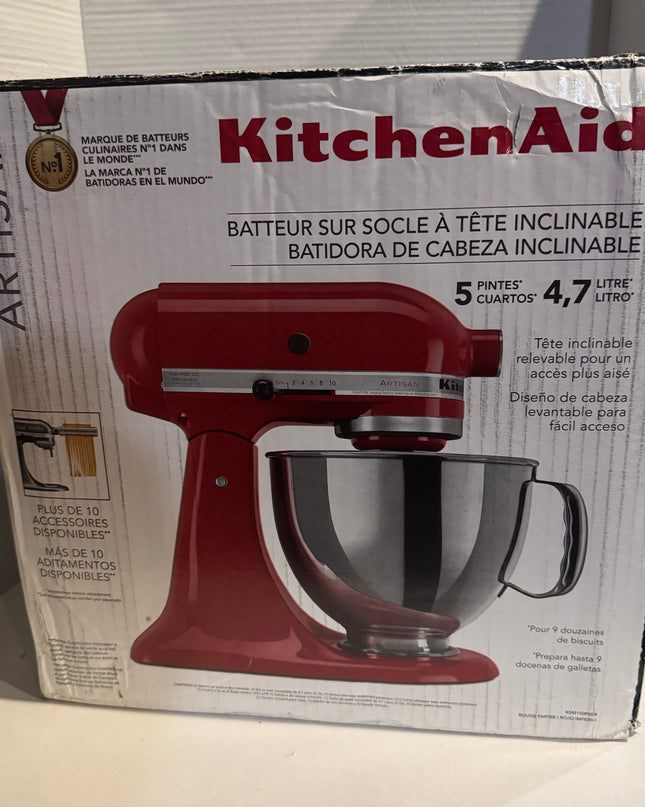 KitchenAid Deluxe 4.5 Qt Tilt-Head Stand Mixer Empire Red NIB