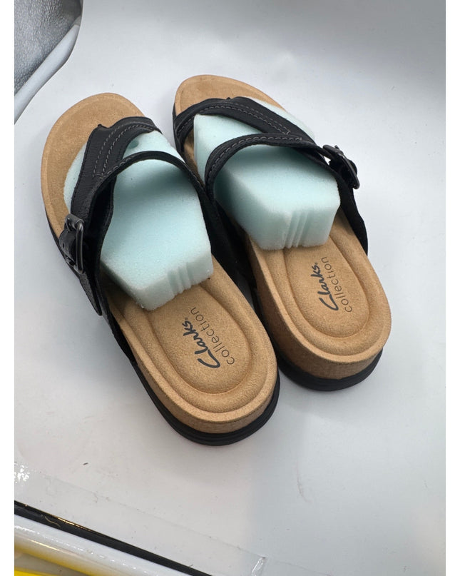 Clark sandals BRYNN MADI black leather sandals size 10 M nwt