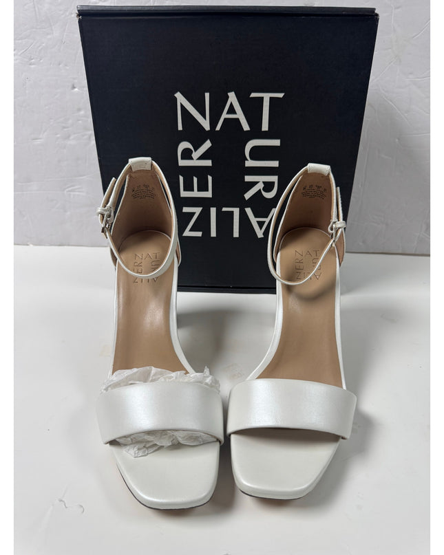 Naturalizer womens Joy Heeled Sandal White leather size 9 M new