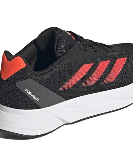 Adidas Duramo SL Men's Black Solar Red Gray Running Shoe 13 NWT