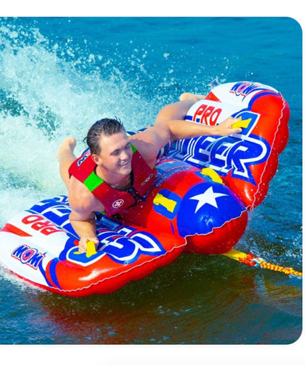 WOW Pro Steer Flex Wing Towable Tube Float 1-2 Rider Water Sports New