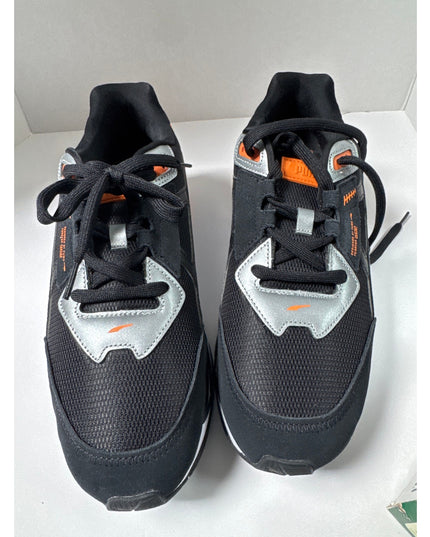 Puma Mirage Sport Hacked Lines Black Orange Metallic Mens 11.5 Running Shoe