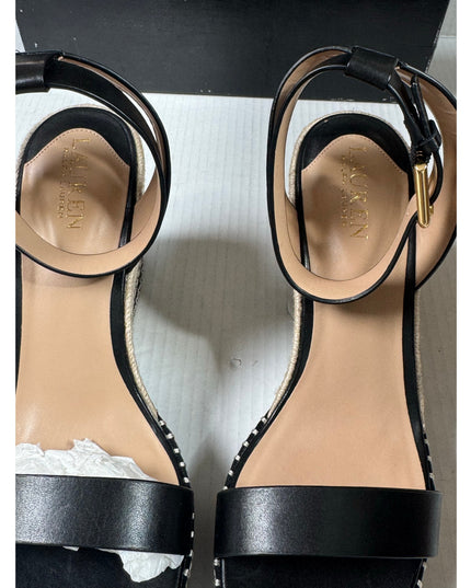 Lauren Ralph Lauren Hilarie Black Espadrille Sandal 10B NWT