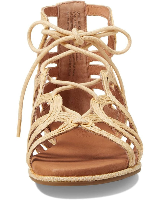 Gentle Souls Break My Heart Gladiator Sandals Natural Raffia Women's 9.5