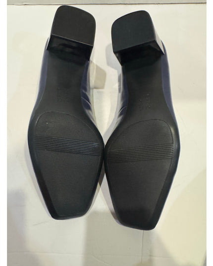 Naturalizer Karina Blue Patent Block Heel Square Toe Pump 8.5W