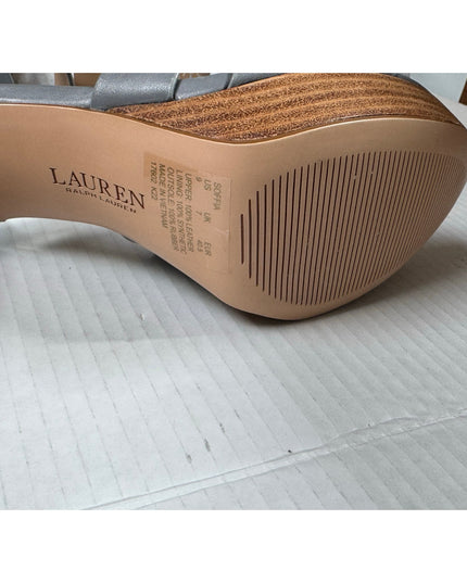 Lauren Ralph Lauren womens Soffia Nappa Leather Sandal 9b ocean new