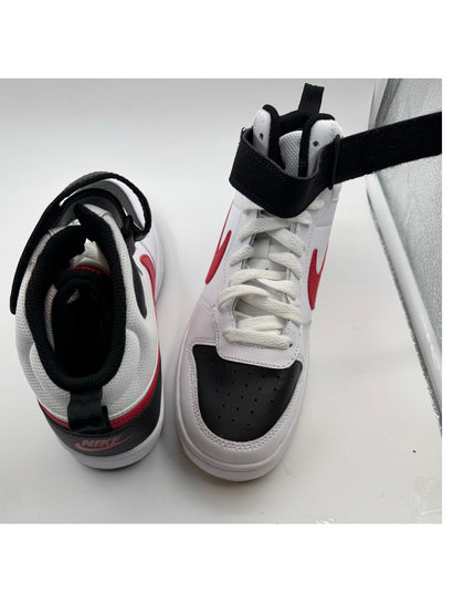 Nike Court Borough Mid 2 kids Shoes 6.5 YOUTH NWOB red, black, white